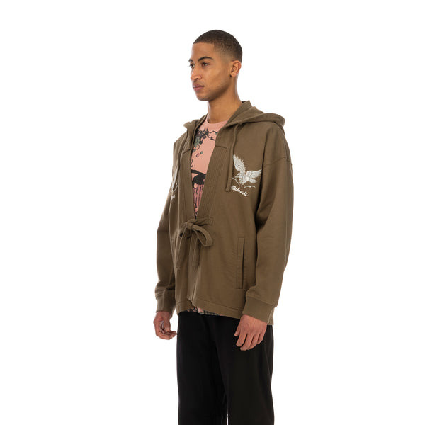 maharishi | Drone Eagle Hooded Sweat Kimono Maha Olive - Concrete