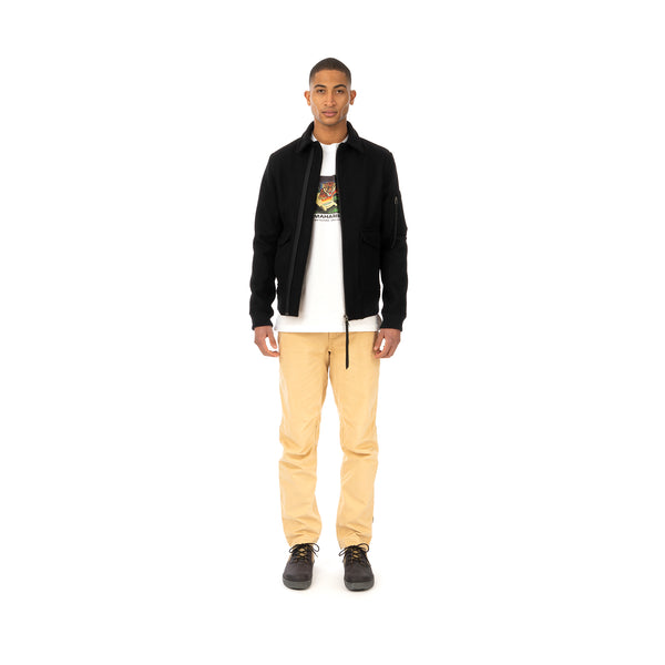 maharishi | Ghillie Flight Jacket Melton Wool Black - Concrete