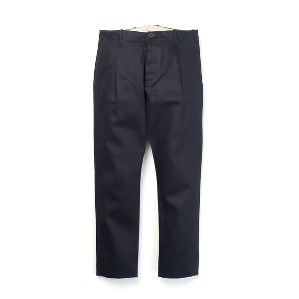 nine:inthe:morning 'Fold' Pleats Chino Blue/Navy - Concrete