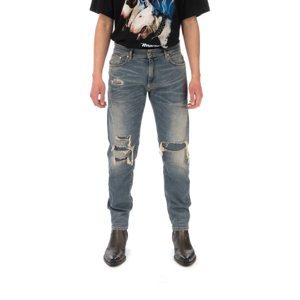 REPRESENT | Relaxed Underwork Denim Light Indigo - Concrete