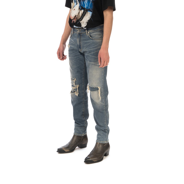 REPRESENT | Relaxed Underwork Denim Light Indigo - Concrete